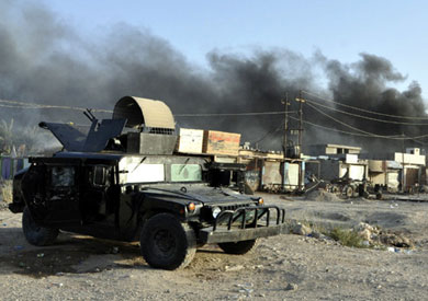 الجيش العراقي يواجه المسلحين في محافظة ديالى الى الشمال الشرقي من بغداد